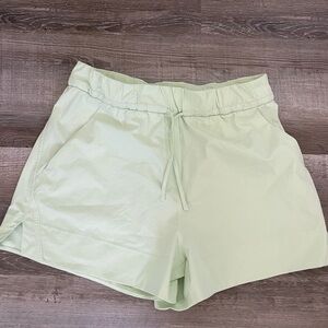 Lululemon kohlrabi green athletic shorts size medium perfect condition.